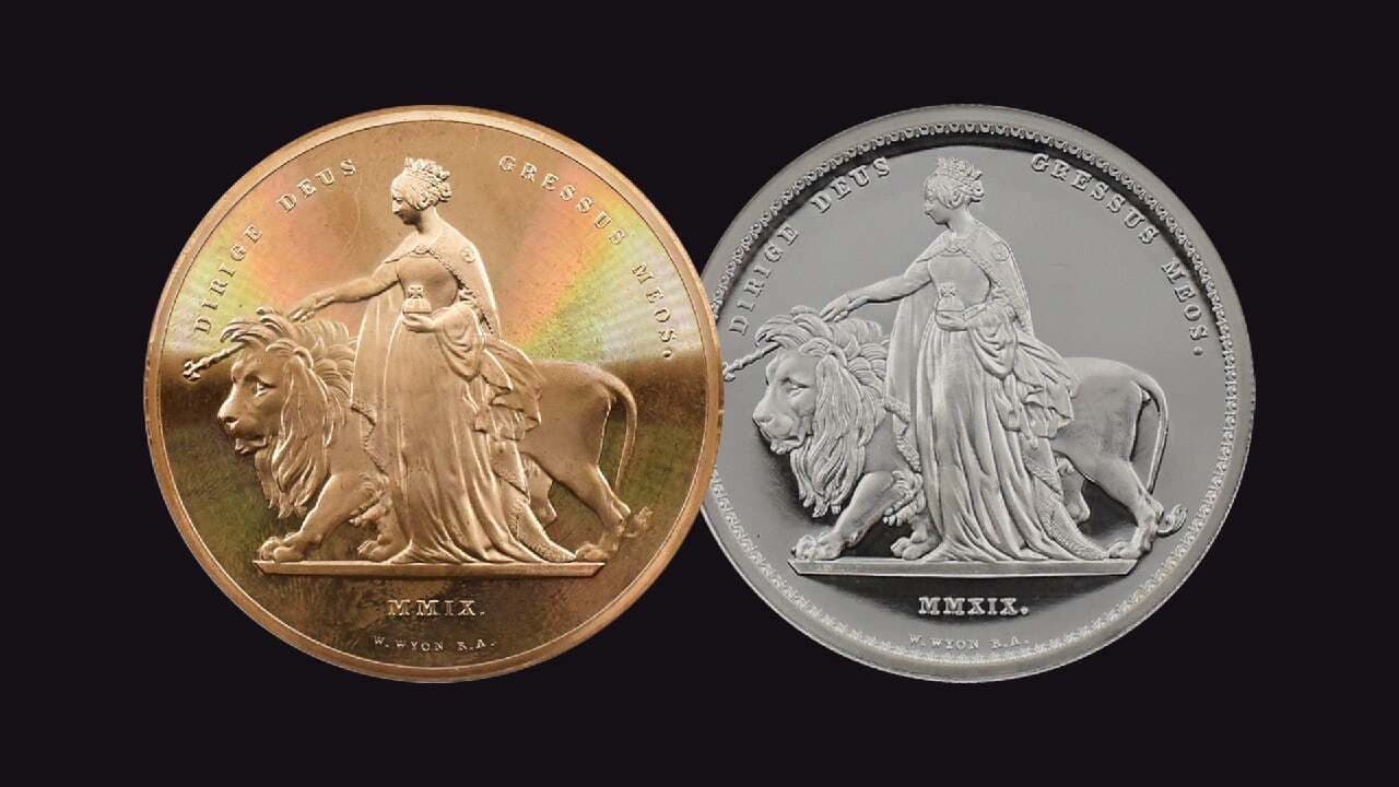 コインパレスから、英国王立造幣局制作の幻の試作銅メダル「ウナとライオン」トライアル・ピースが5月11日に販売開始 画像2