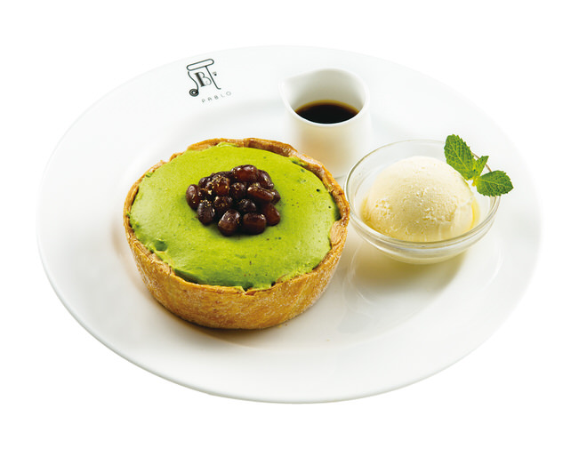 2nd floor cafe menu "Freshly baked mini cheese tart Shiratama x Matcha x Azuki"