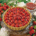 Strawberry and baked cheese tart