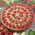 Strawberry and lubarb tart