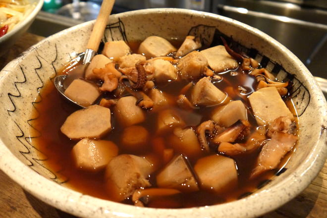 simmered taro and octopus
