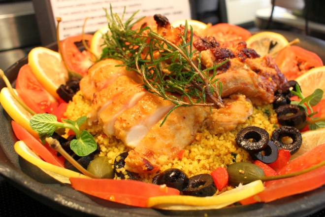 Moroccan chicken with Arab couscous