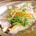 Steamed red sea bream and flavored vegetables