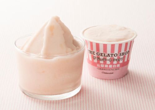 THE GELATO SHOP Cup White peach from Yamanashi prefecture