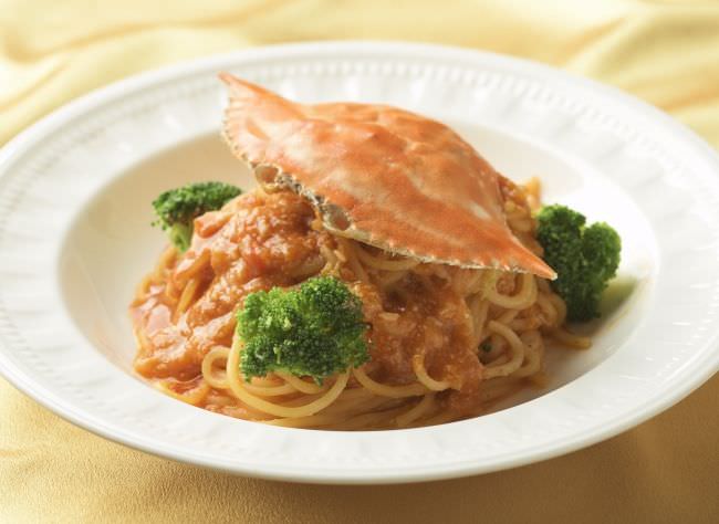 Luxury pasta of migratory crab