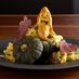Roppongi Hills "THE SUN" Halloween menu "Bocchan pumpkin and surprised ghost cream pasta"