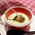 Add truffle oil to the foie gras and truffle chawanmushi ｜ tetote