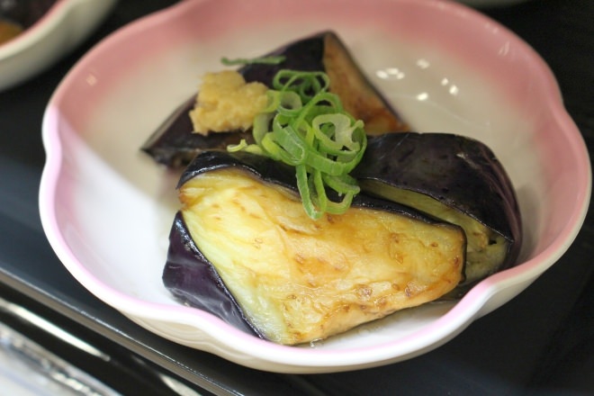 Boiled eggplant