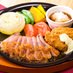 Soft beef lean steak and fried oysters from Hiroshima-with grilled onions from Awaji Island-