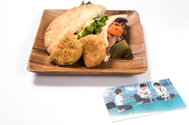 Croquette bread made with egg sandwich and croquette received from Tsukasa and Takagi With scene cut card, 1,080 yen