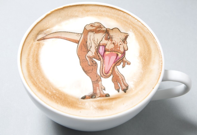 Dinosaur Cafe Latte (ICE and HOT) 790 yen each