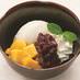 Japanese-style small bowl of mango and apricot kernel