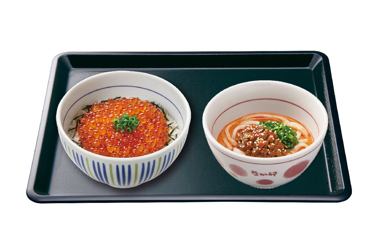 Salmon roe bowl + chilled dandan noodles small