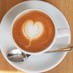 Heart-shaped latte art