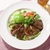 Soft beef grill and avocado salad rice