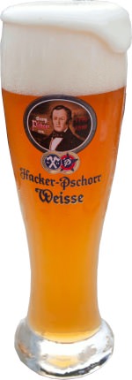Authentic German official brewery white beer "Hacker-Pscholl Hefeweis Beer"