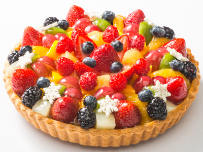 Colorful fruit tarts-white chocolate flavor- (21 cm)