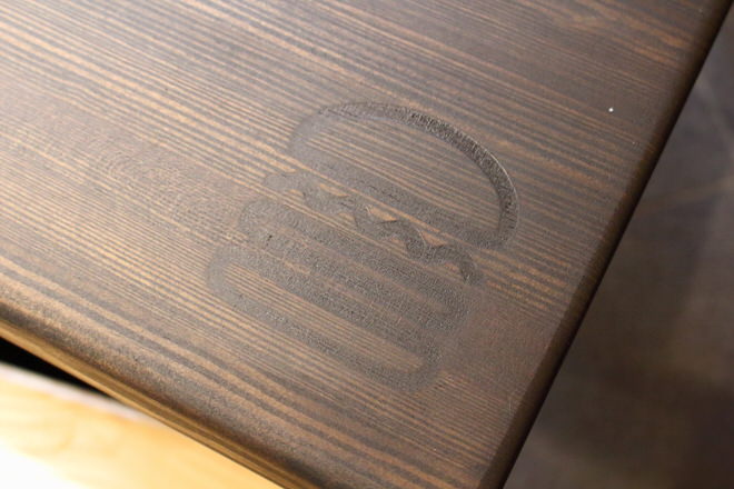 A burger-shaped logo mark!