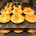 Pies baked one after another in the store
