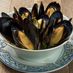Steamed mussels with white wine