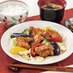 Black vinegar sauce set meal of young chicken and colorful vegetables